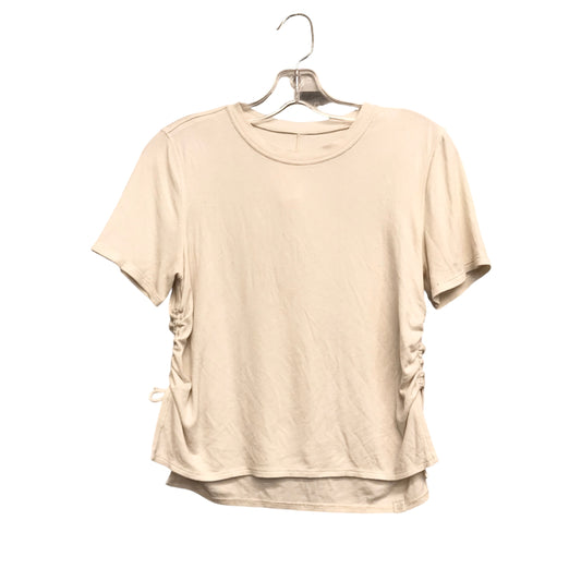 Athletic Top Ss By Lululemon In Beige, Size:S