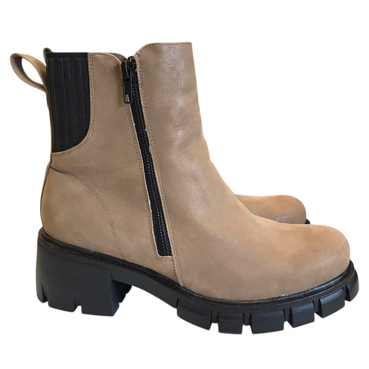 Boots Ankle Heels By Mia In Brown, Size:10
