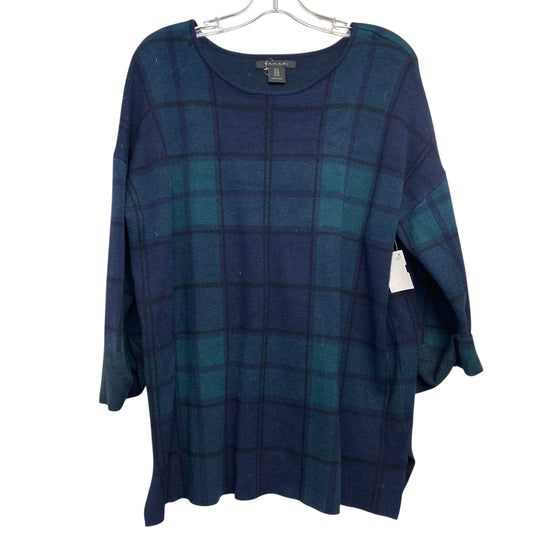 Top Ls By Tahari By Arthur Levine In Blue & Green, Size:1X