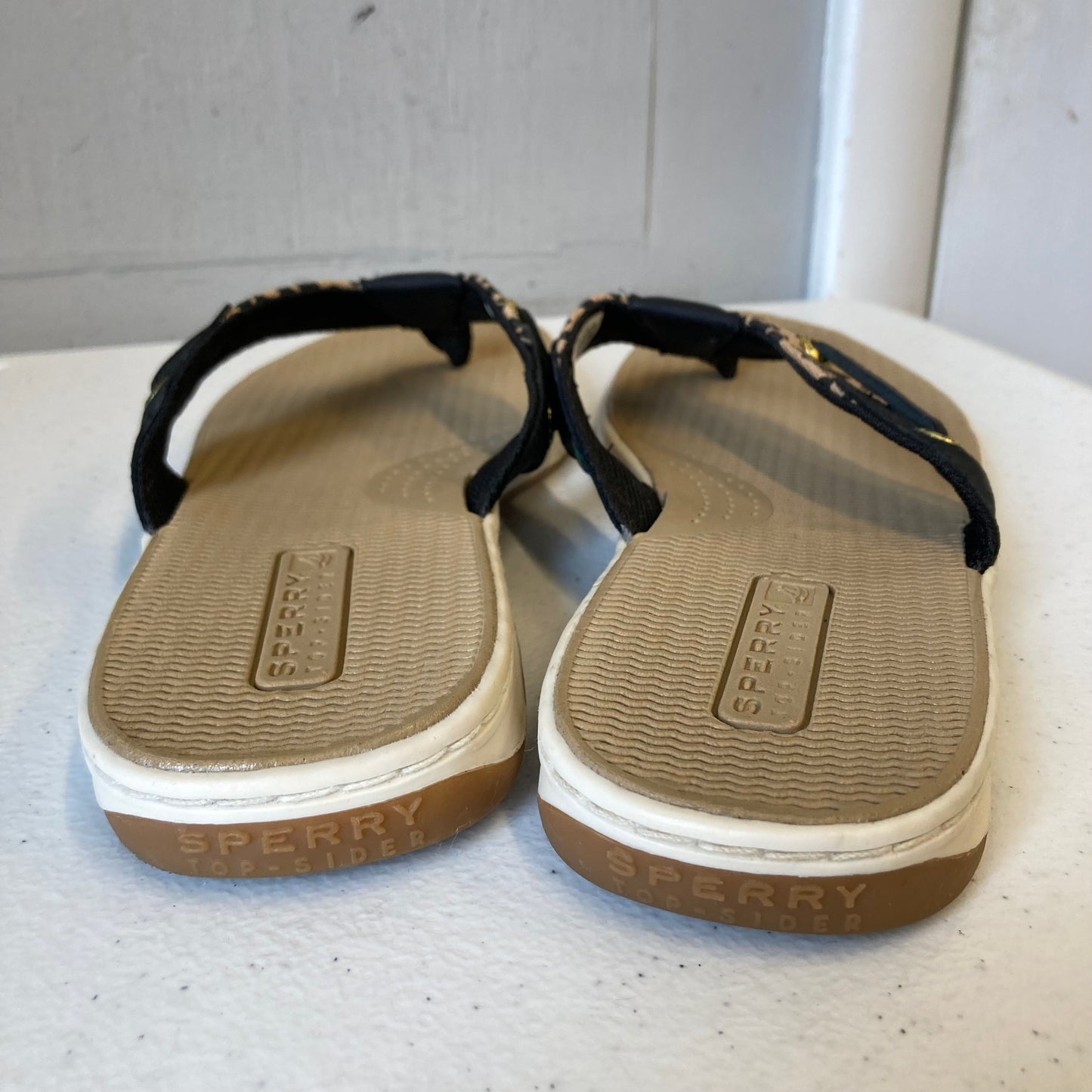 Sandals Flip Flops By Sperry In Black, Size:8