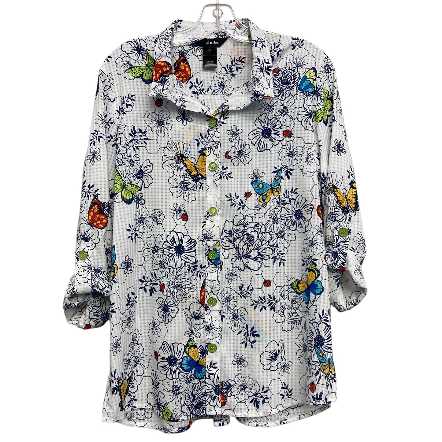 Top Ls By Ali Miles In Floral Print, Size:M