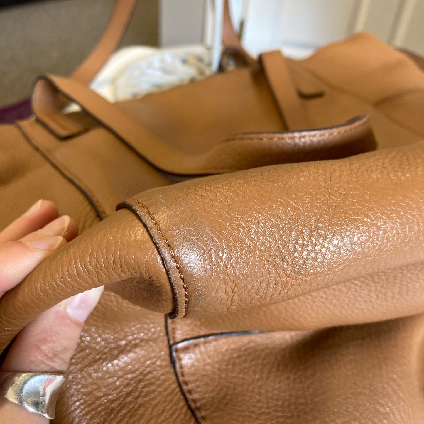 Handbag Designer By Michael Kors In Brown, Size:Large