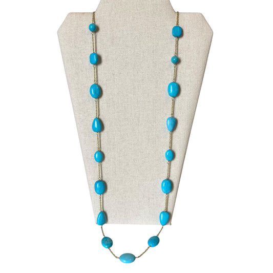 Necklace Chain By CCC In Blue & Gold