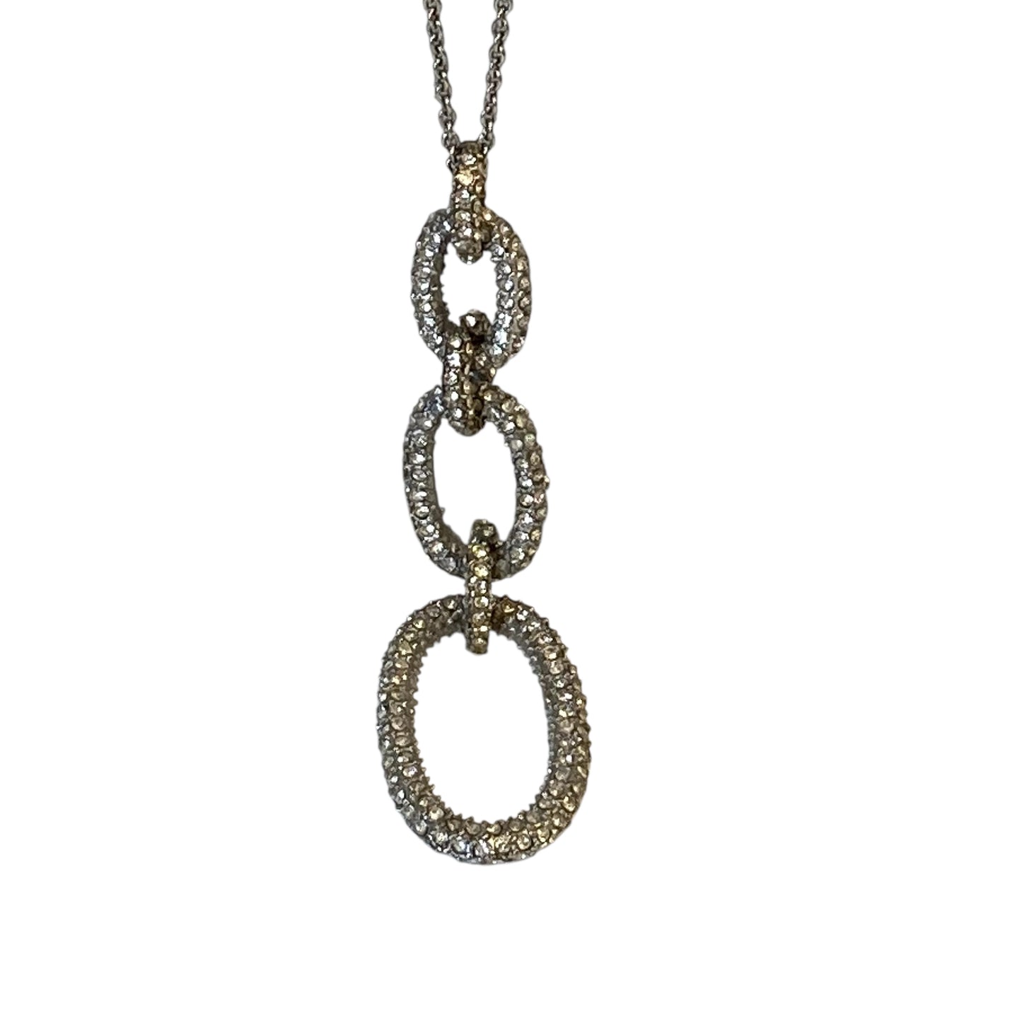Necklace Lariat & Y-Drop By Loft In Silver