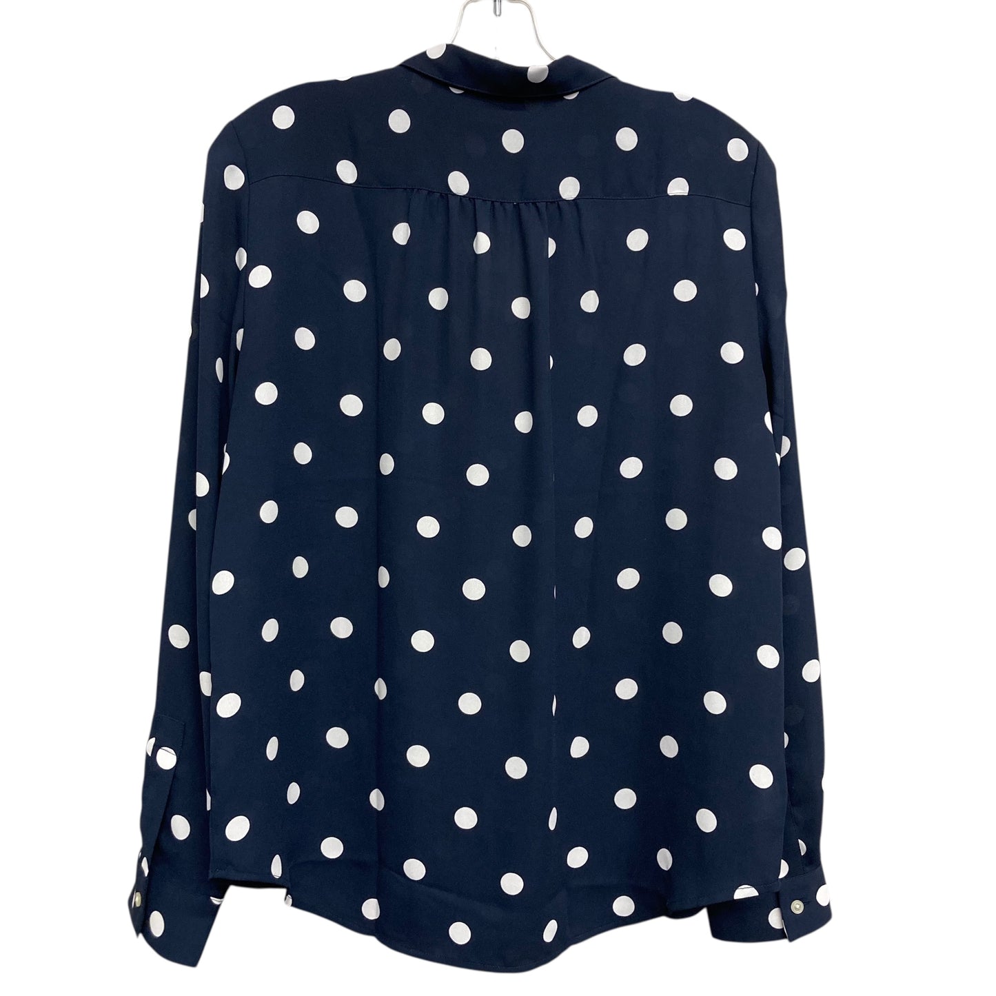 Blouse Ls By Loft In Polkadot Pattern, Size:S