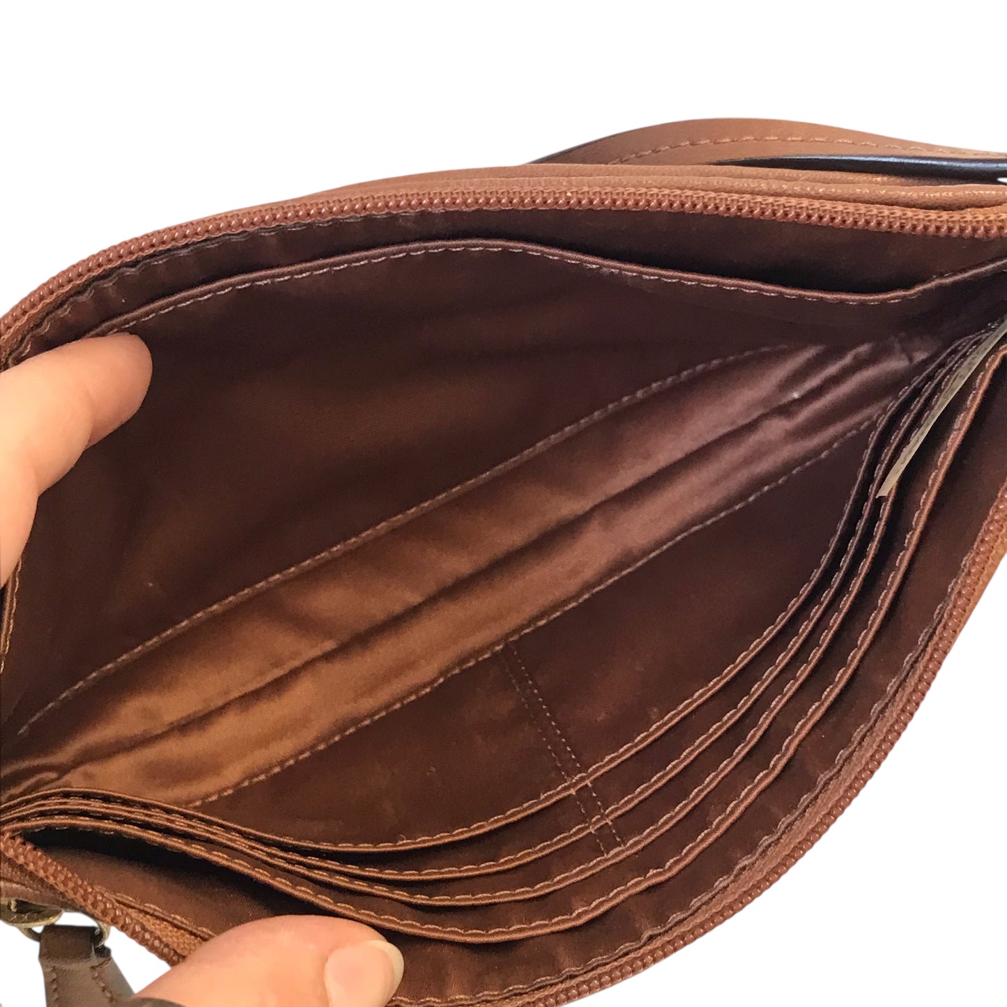 Wristlet Designer By Coach In Brown, Size:Medium