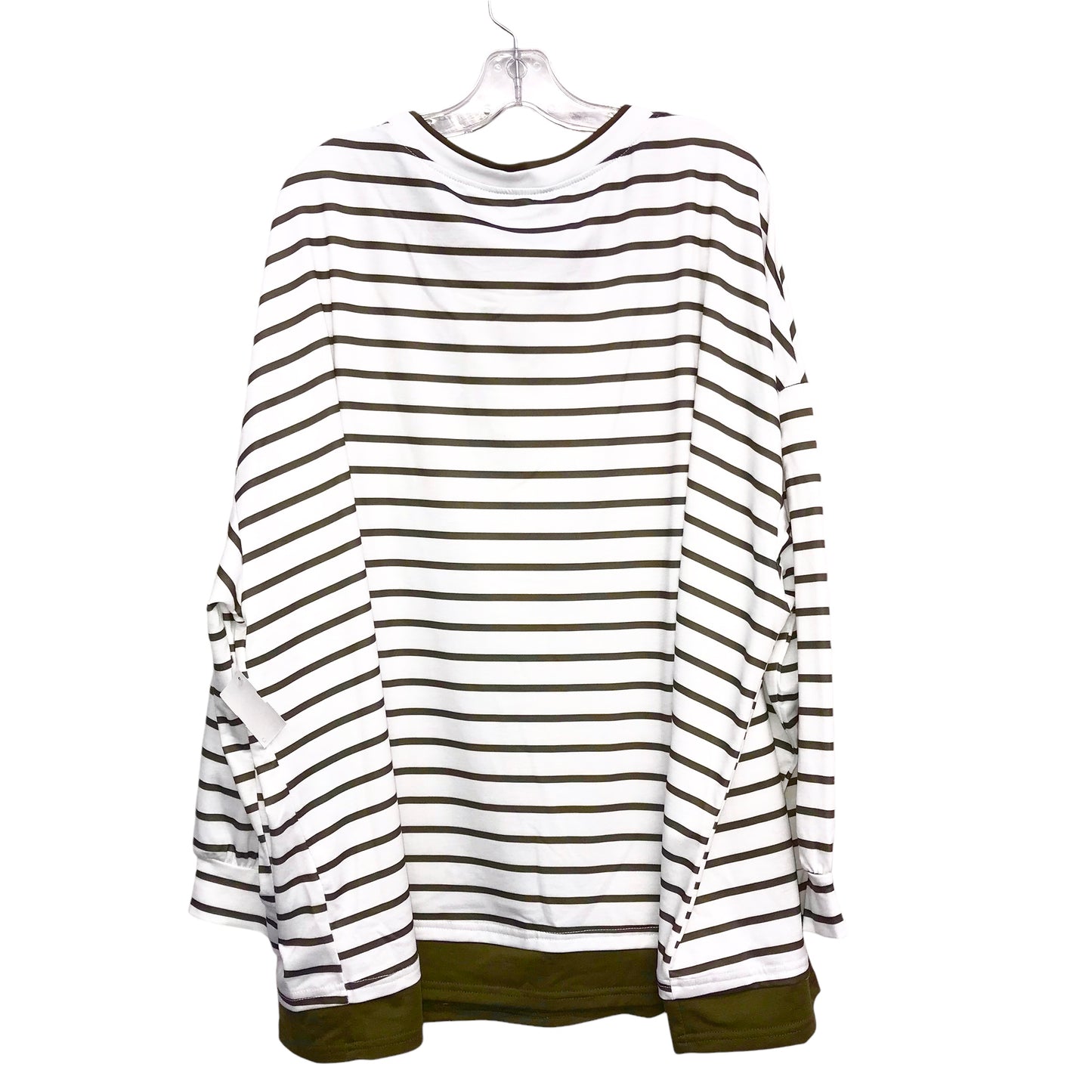 Top Ls By Bloomchic In Striped Pattern, Size:4X