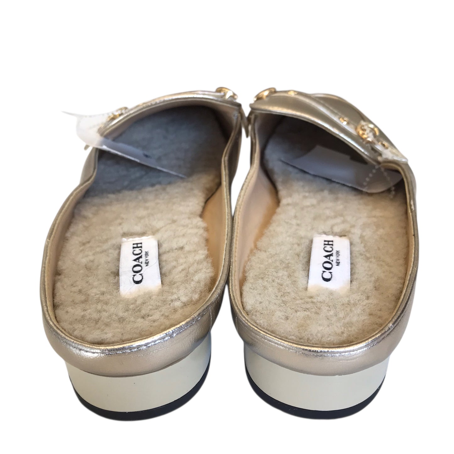 Shoes Designer By Coach In Gold, Size:8