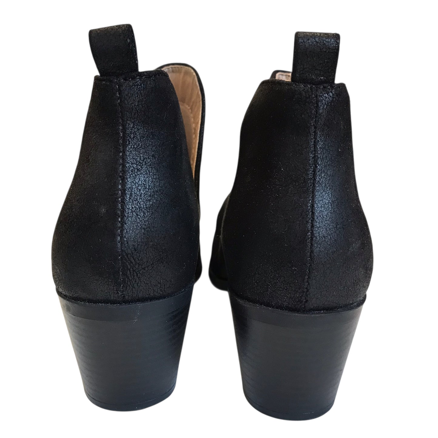 Boots Ankle Heels In Black, Size:7.5