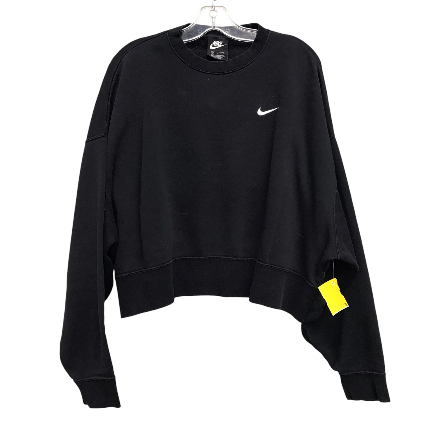 Athletic Sweatshirt Crewneck By Nike Apparel In Black, Size:M