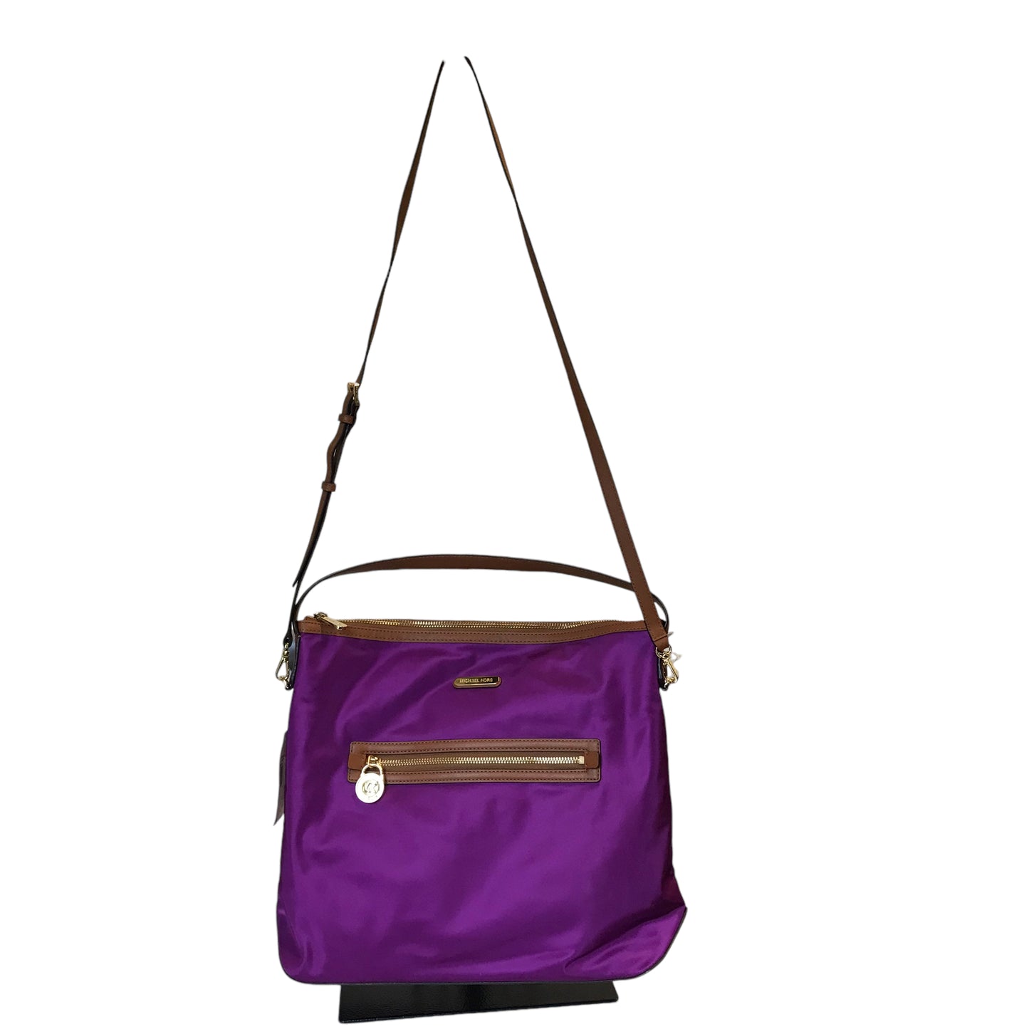 Crossbody Designer By Michael Kors In Purple, Size:Large