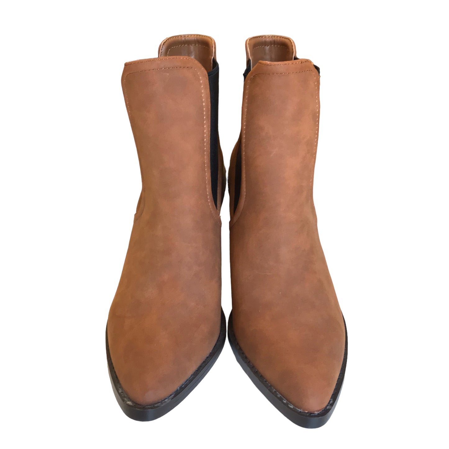 BROWN BOOTS ANKLE HEELS by CAMPSITE Size:8.5