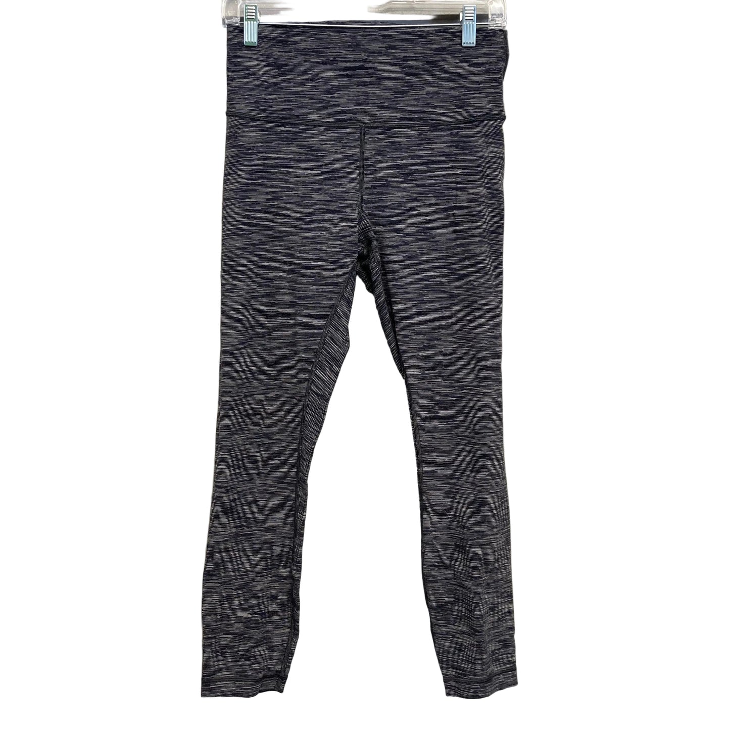 Athletic Leggings By Lululemon In Grey & White, Size:M
