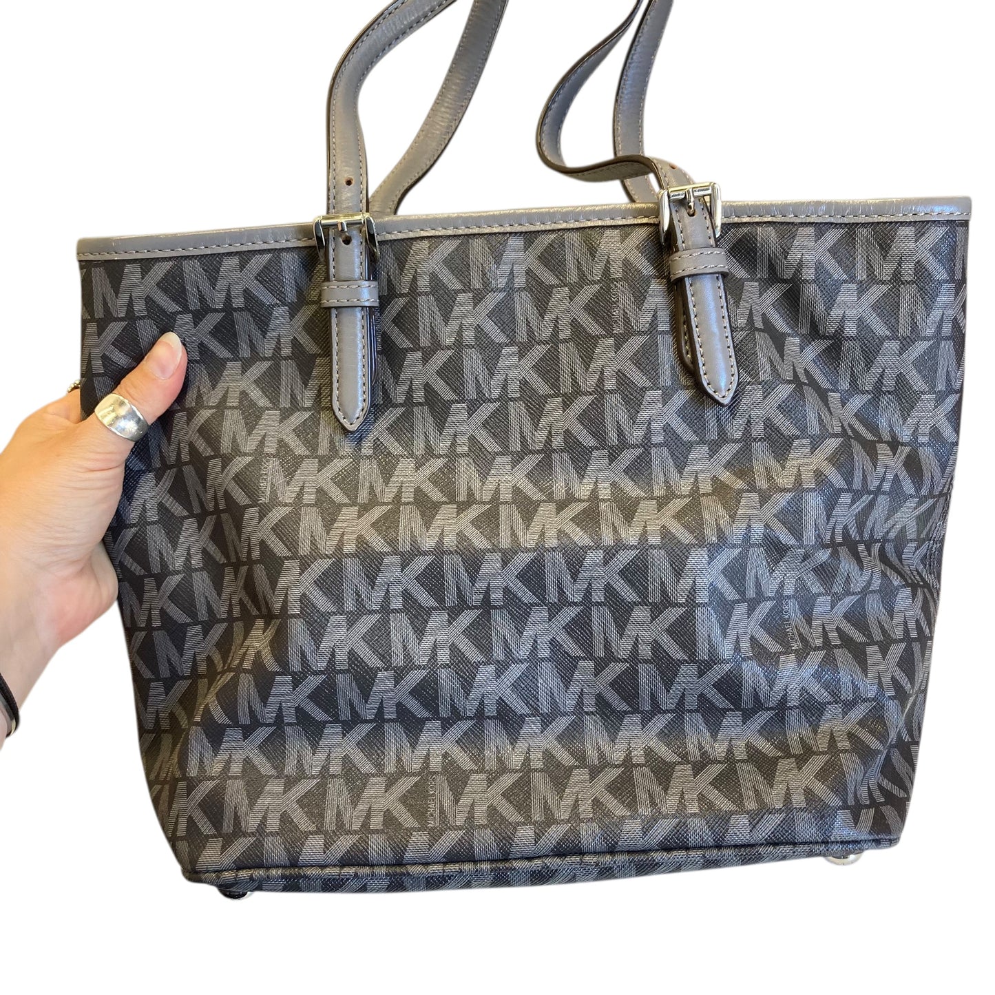 Handbag Designer By Michael Kors In Grey, Size:Medium