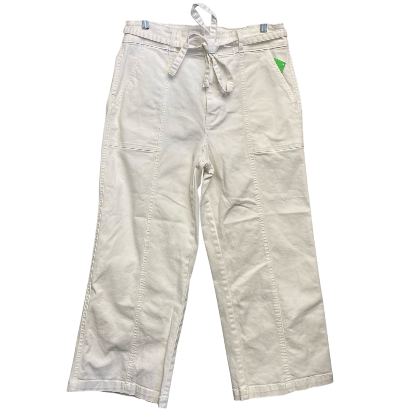 Jeans Wide Leg By Hudson In White Denim, Size:14