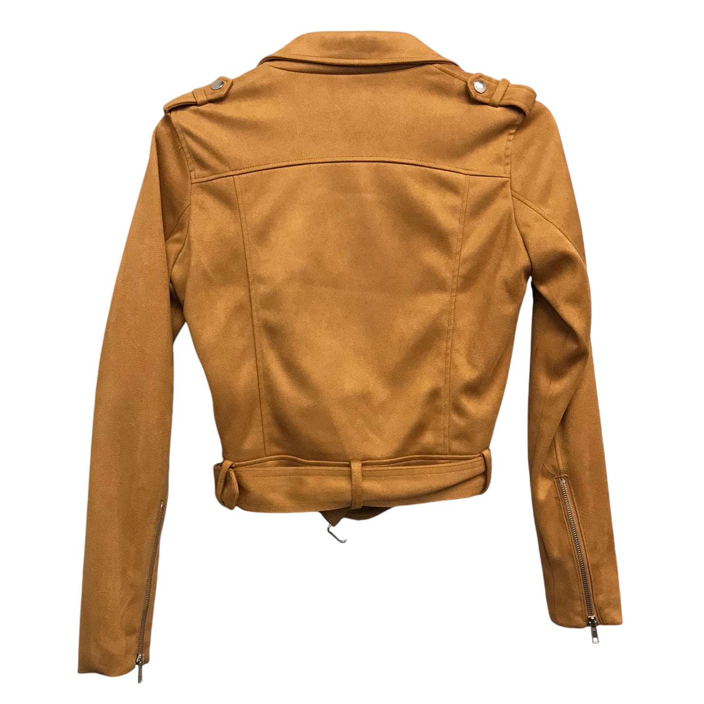 Jacket Moto By Forever 21 In Tan, Size:S