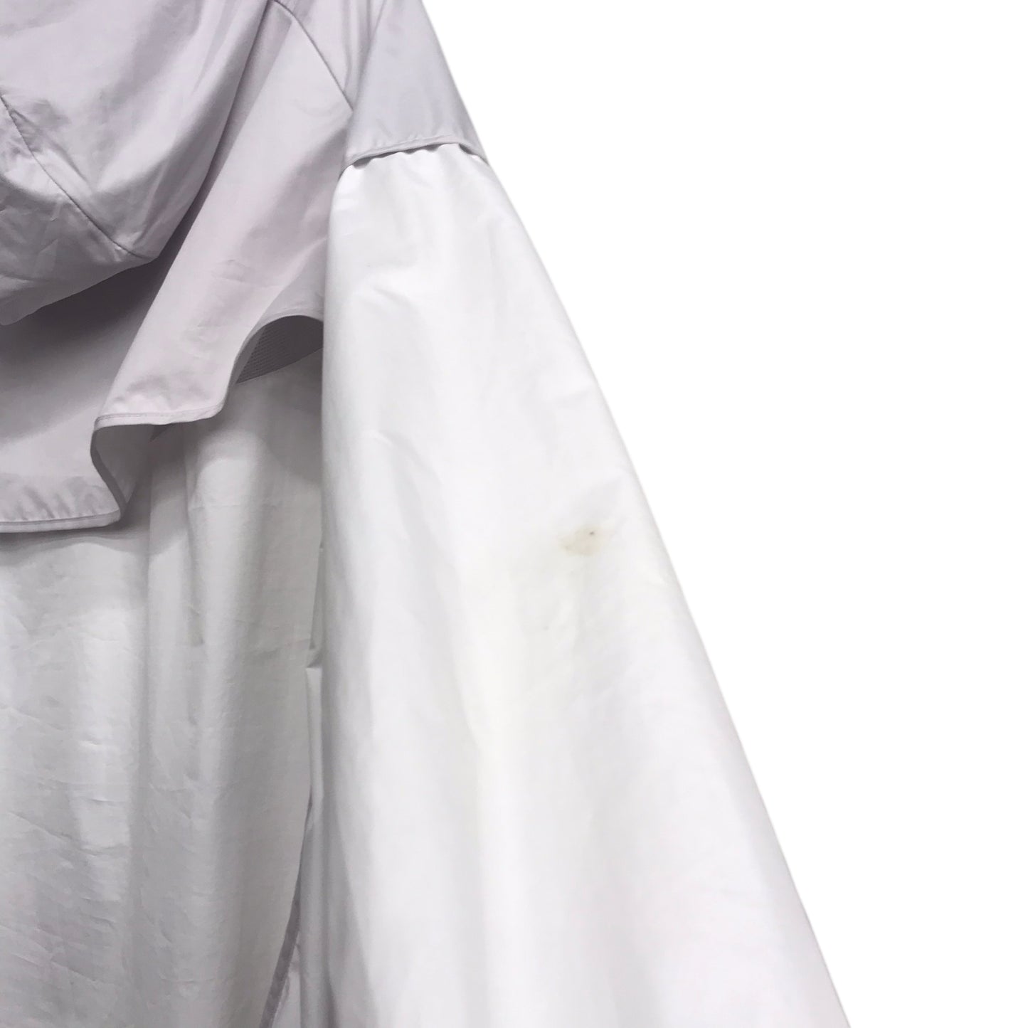 Athletic Jacket By Nike In Grey & White, Size:1X