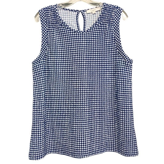 Top Sleeveless By Loft In Blue, Size:L