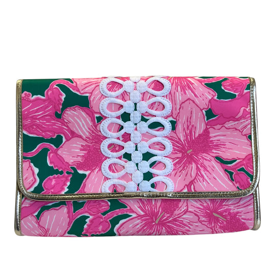 Clutch Designer By Lilly Pulitzer In Green & Pink, Size:Large