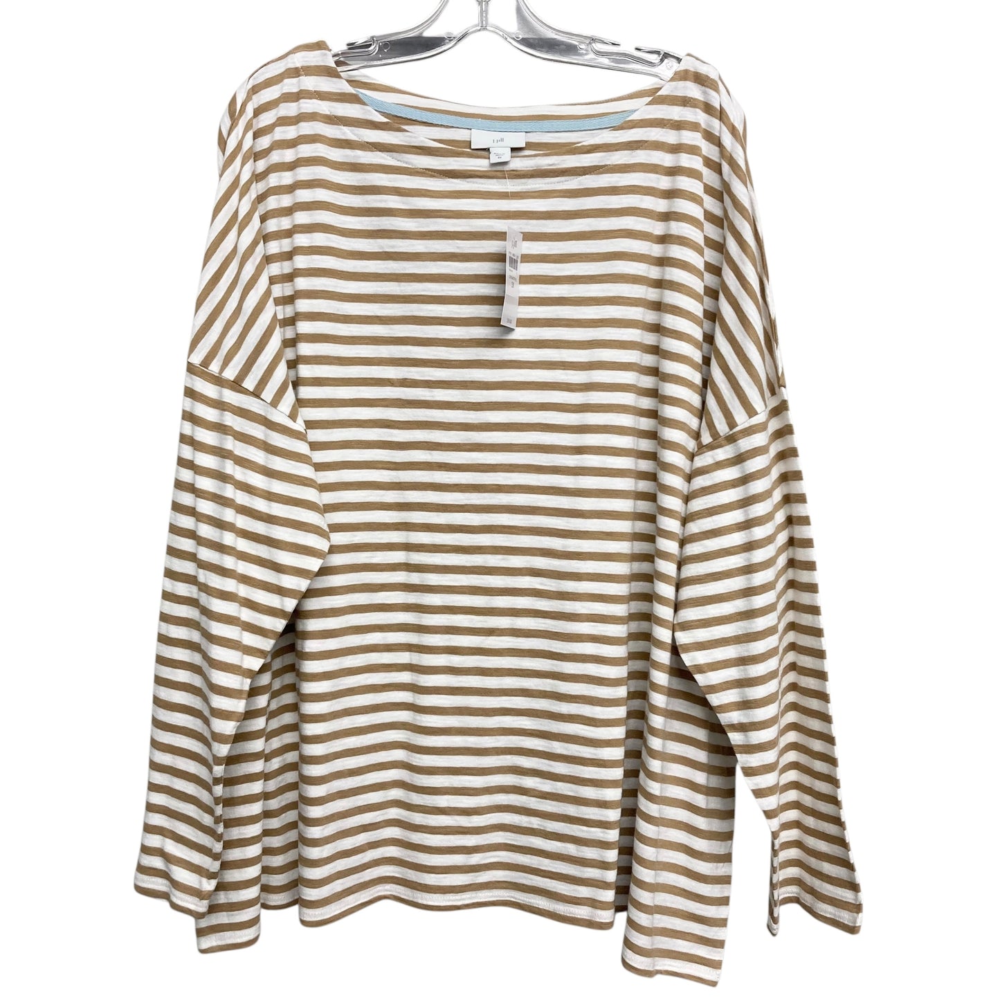 Top Ls Basic By J. Jill In Striped Pattern, Size:3X