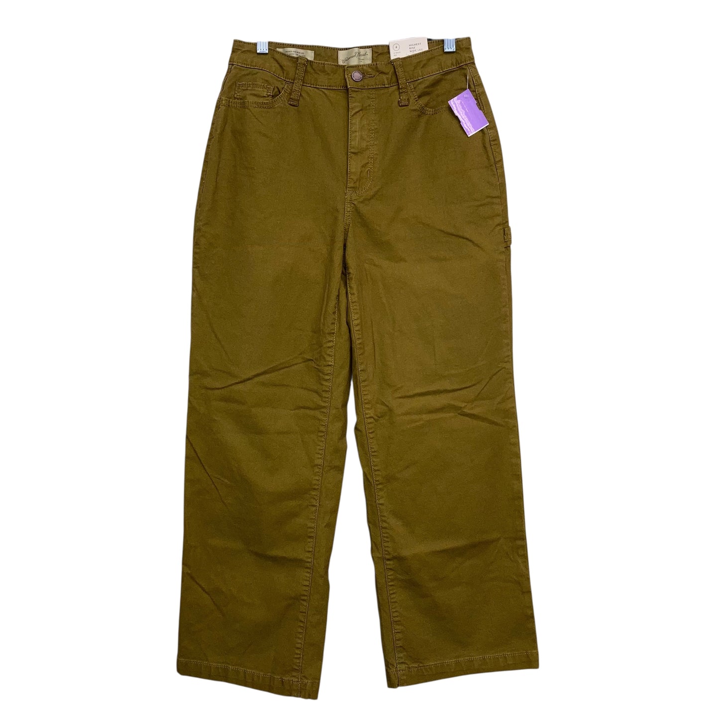 Jeans Wide Leg By Universal Thread In Green Denim, Size:4