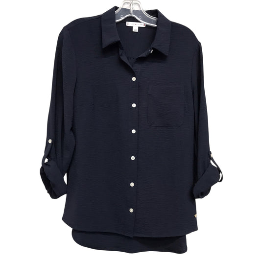 Blouse 3/4 Sleeve By Tommy Hilfiger In Navy, Size:S