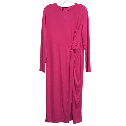 Dress Casual Maxi By Zara In Pink, Size:L