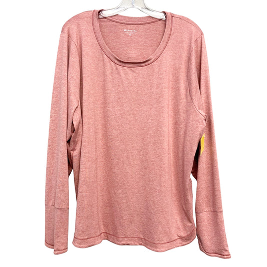 Athletic Top Ls Crewneck By Athleta In Pink, Size:2X