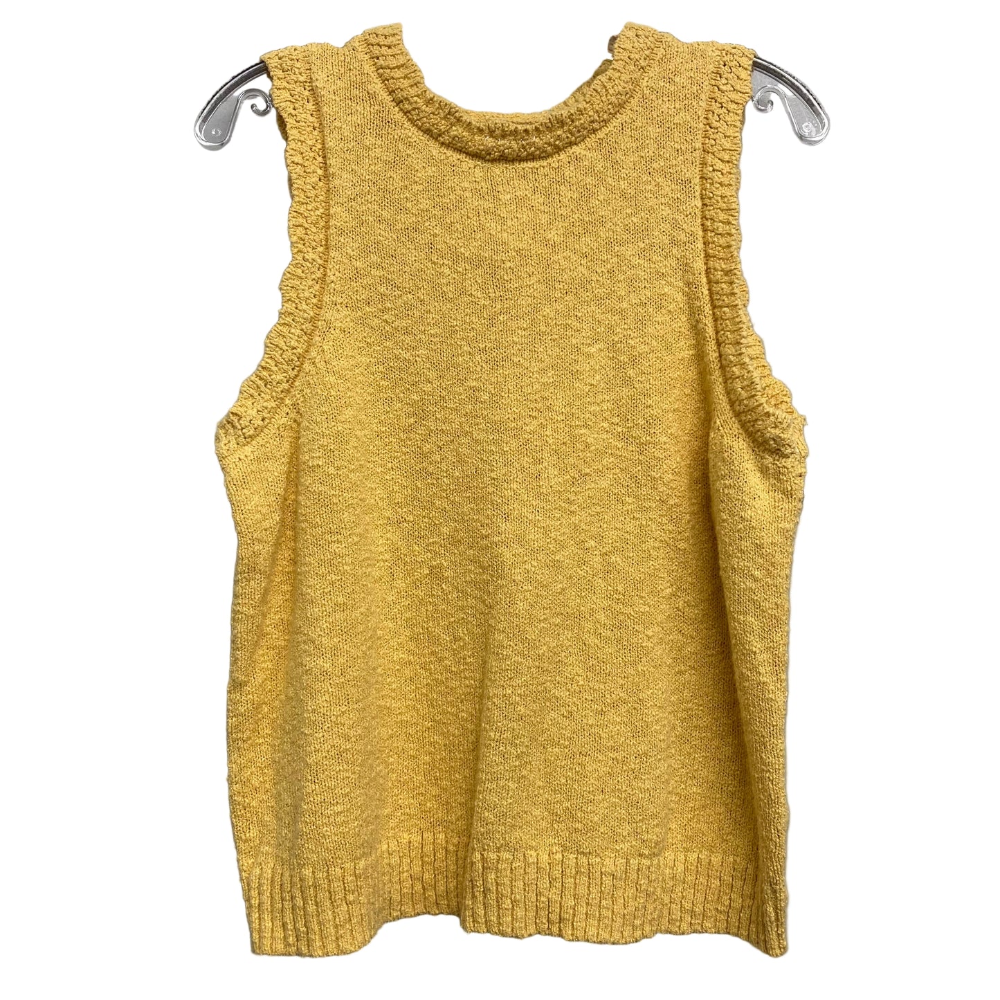 Vest Sweater By J. Crew In Yellow, Size:M