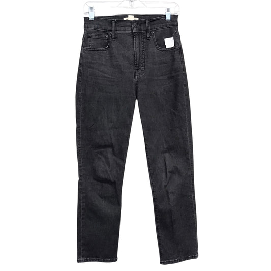 Jeans Straight By Madewell In Black Denim, Size:2
