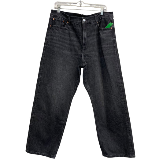 Jeans Wide Leg By American Eagle In Black, Size:10