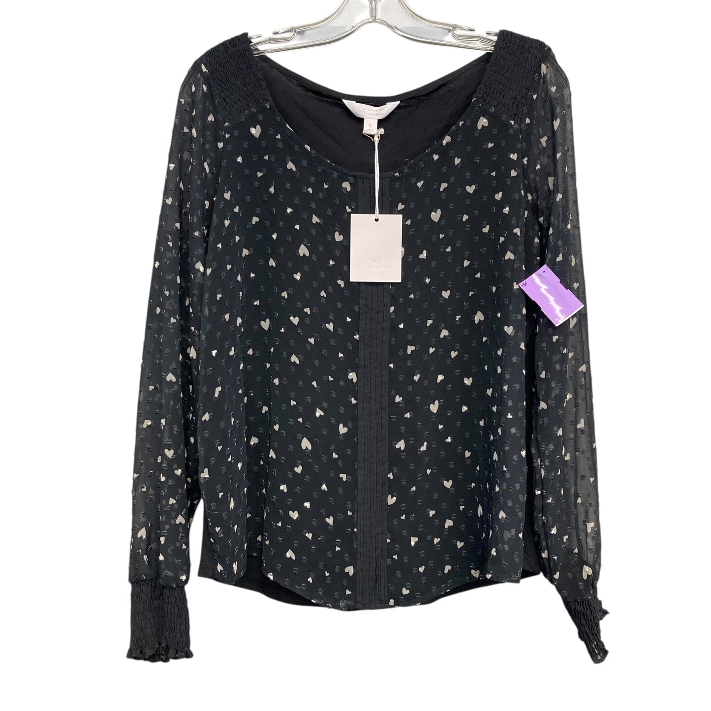 Top Ls By Lc Lauren Conrad In Black & Grey, Size:S
