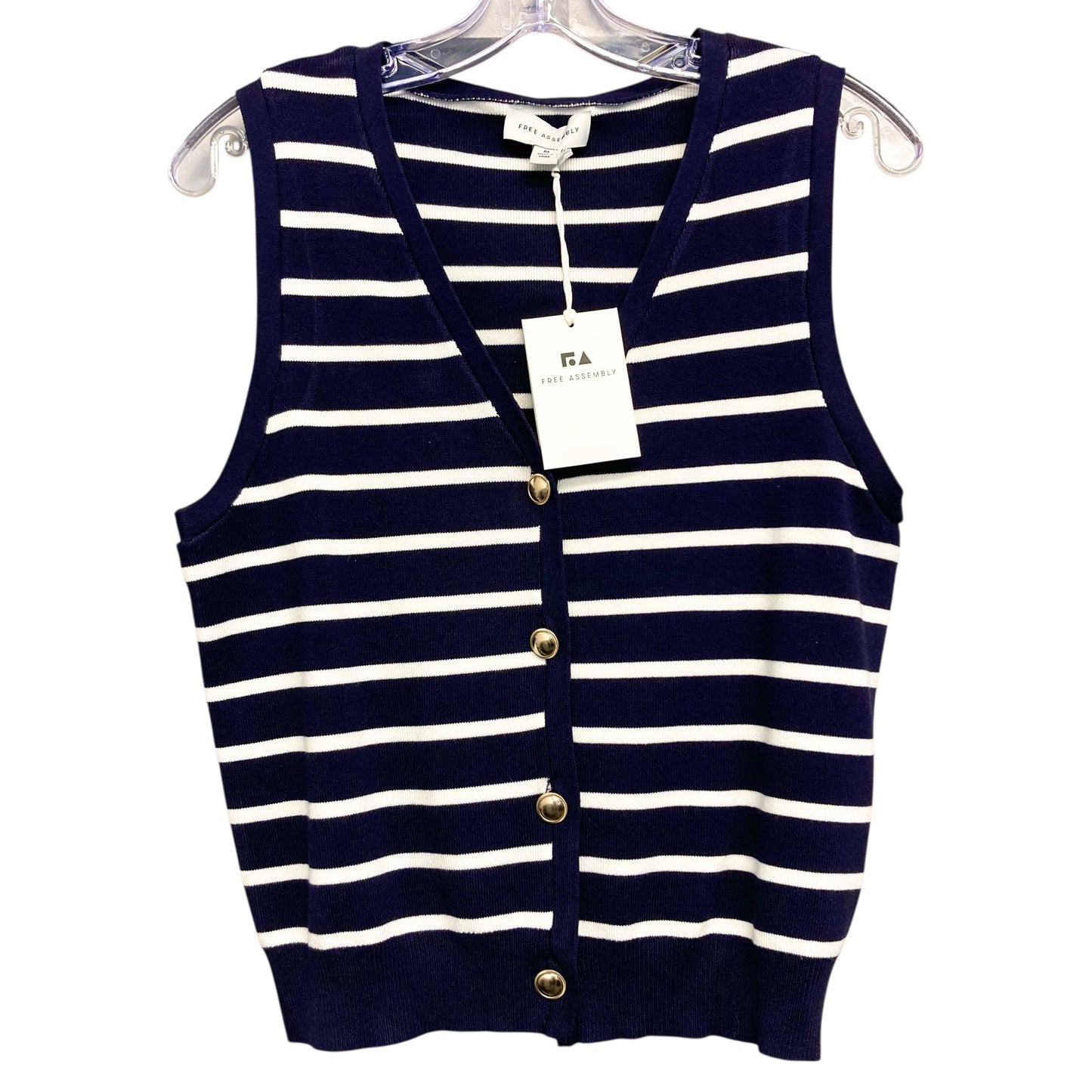 Top Sleeveless By Free Assembly In Striped Pattern, Size:M
