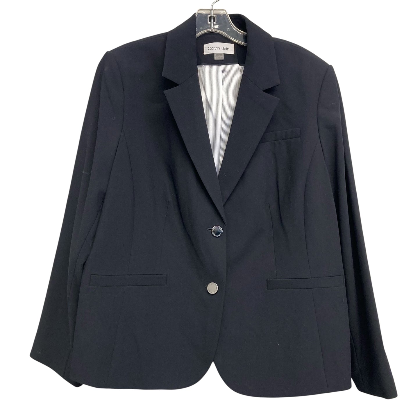 Blazer By Calvin Klein In Black, Size:1X