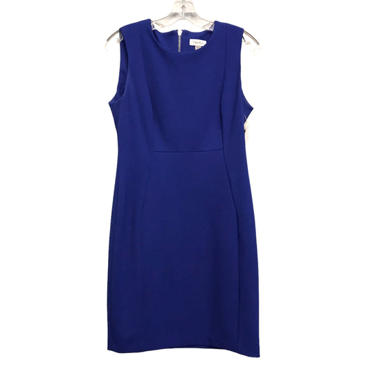 BLUE DRESS CASUAL MIDI by CALVIN KLEIN Size:L