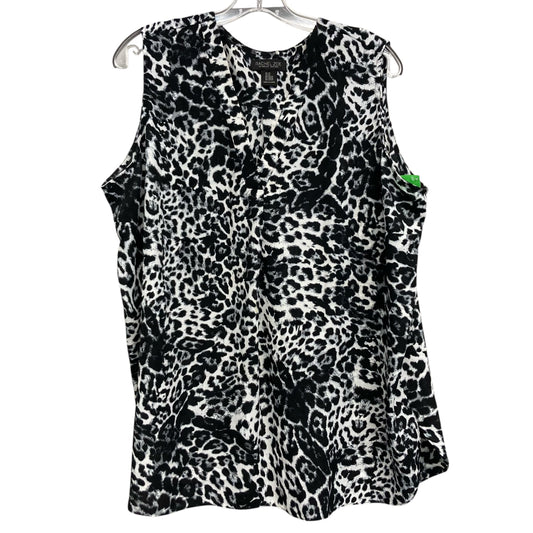 Top Sleeveless By Rachel Zoe In Animal Print, Size:2X