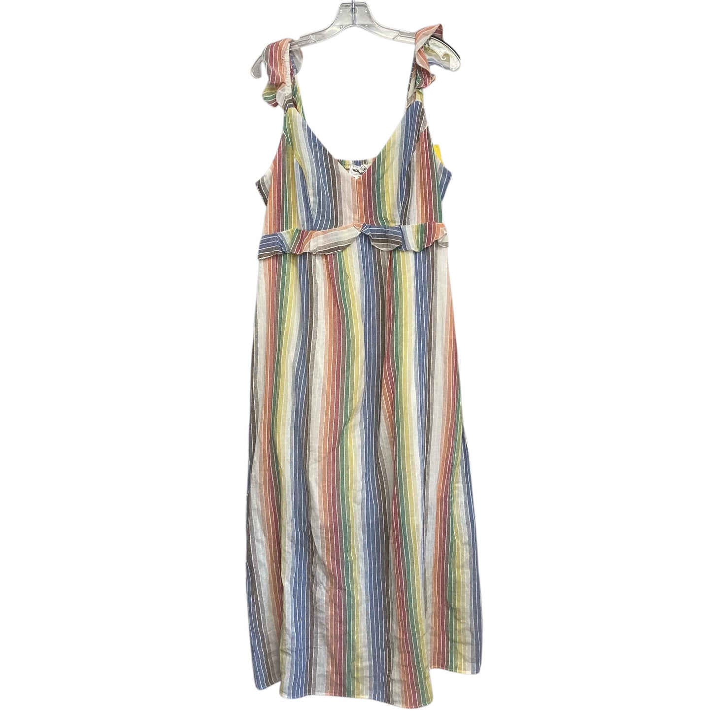 Dress Casual Maxi By Republic In Rainbow Print, Size:1X