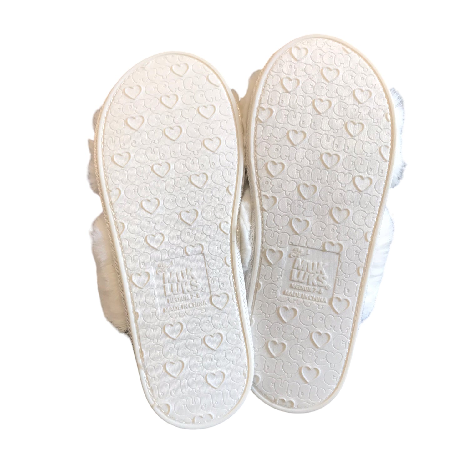 Slippers By Muk Luks In White, Size:7.5