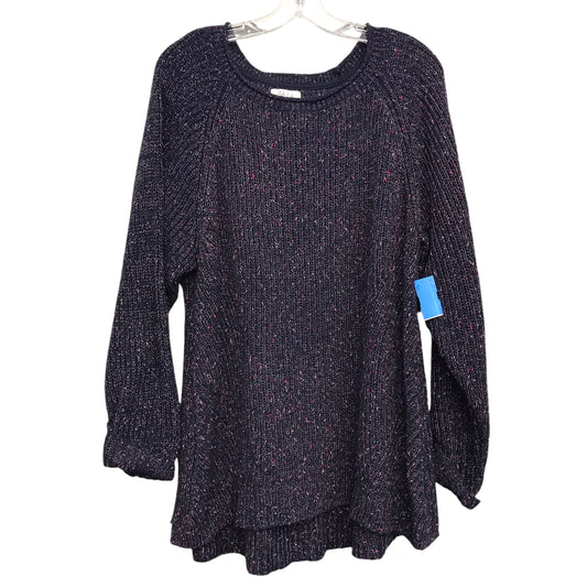 Sweater By Style And Company In Navy, Size:3X