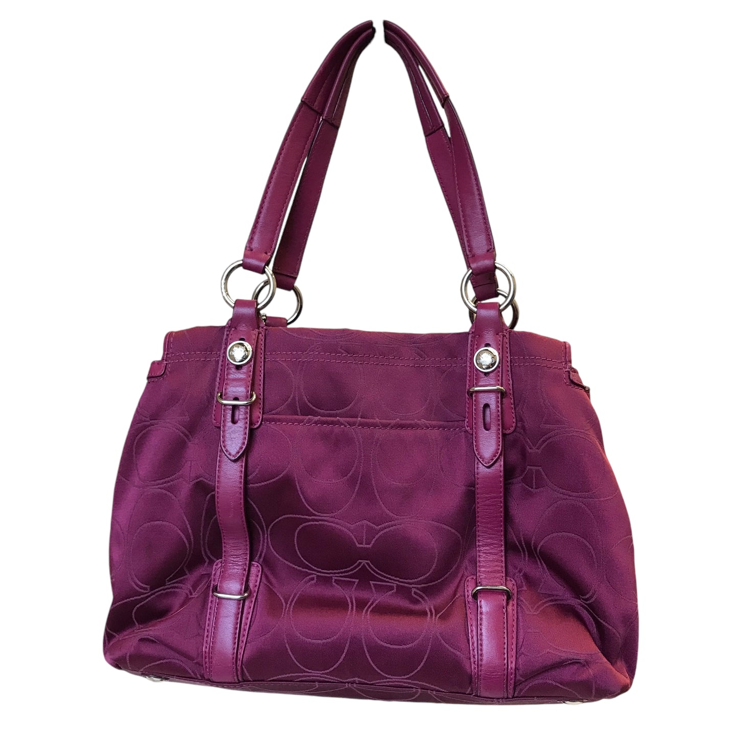 Handbag Designer By Coach In Purple, Size:Medium