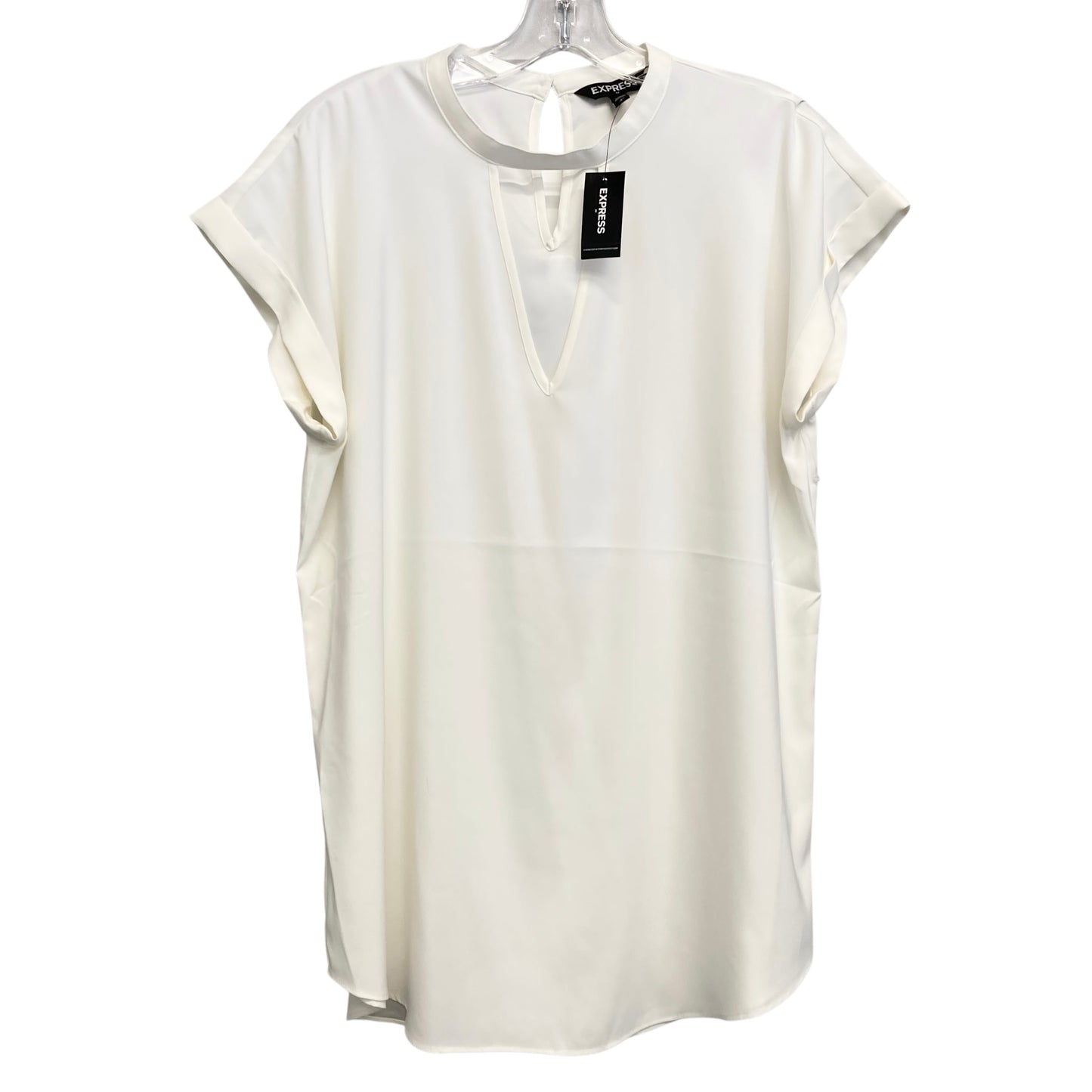 Top Sleeveless By Express In White, Size:L
