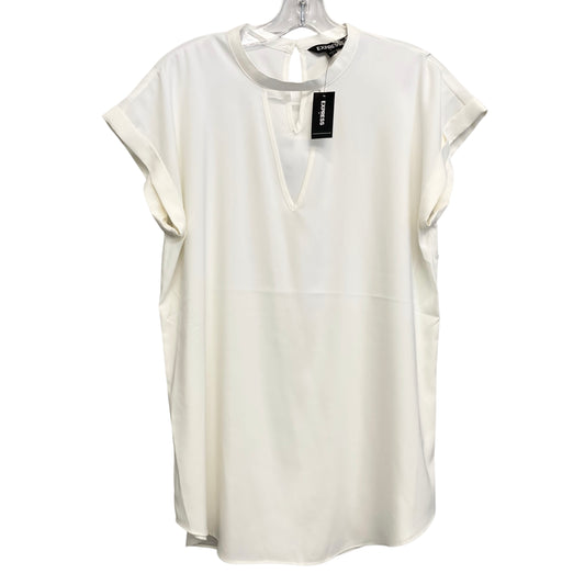 Top Sleeveless By Express In White, Size:L