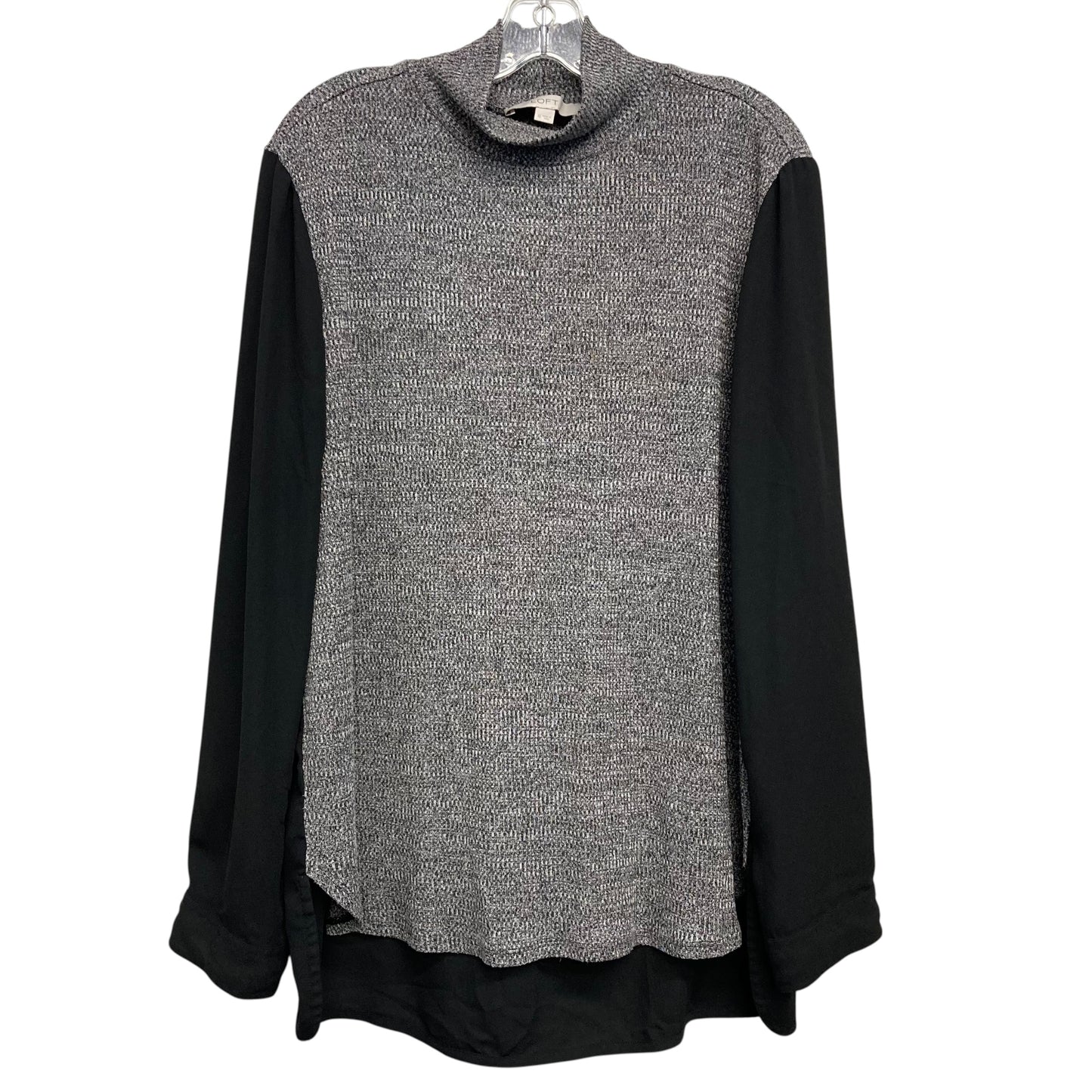 Top Ls By Loft In Black & Grey, Size:Xl