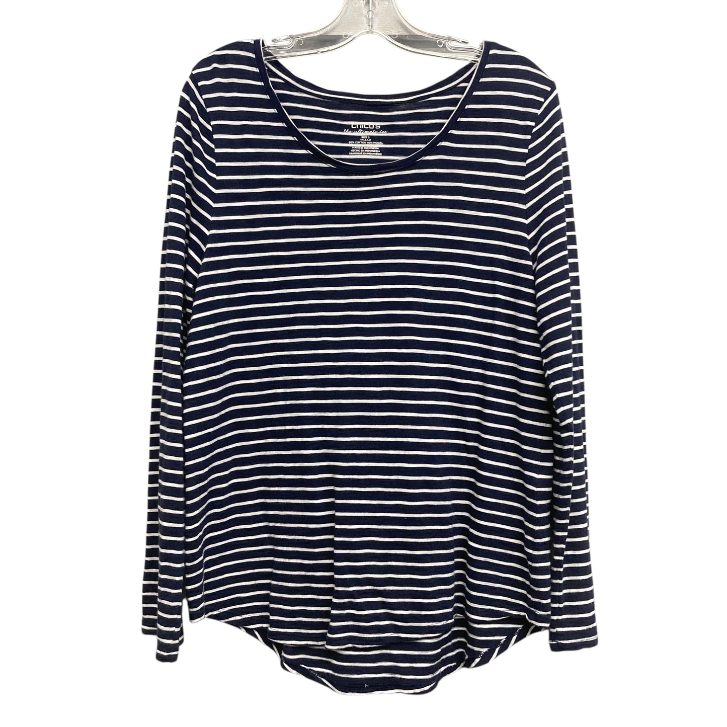 Top Ls By Chicos In Striped Pattern, Size:L