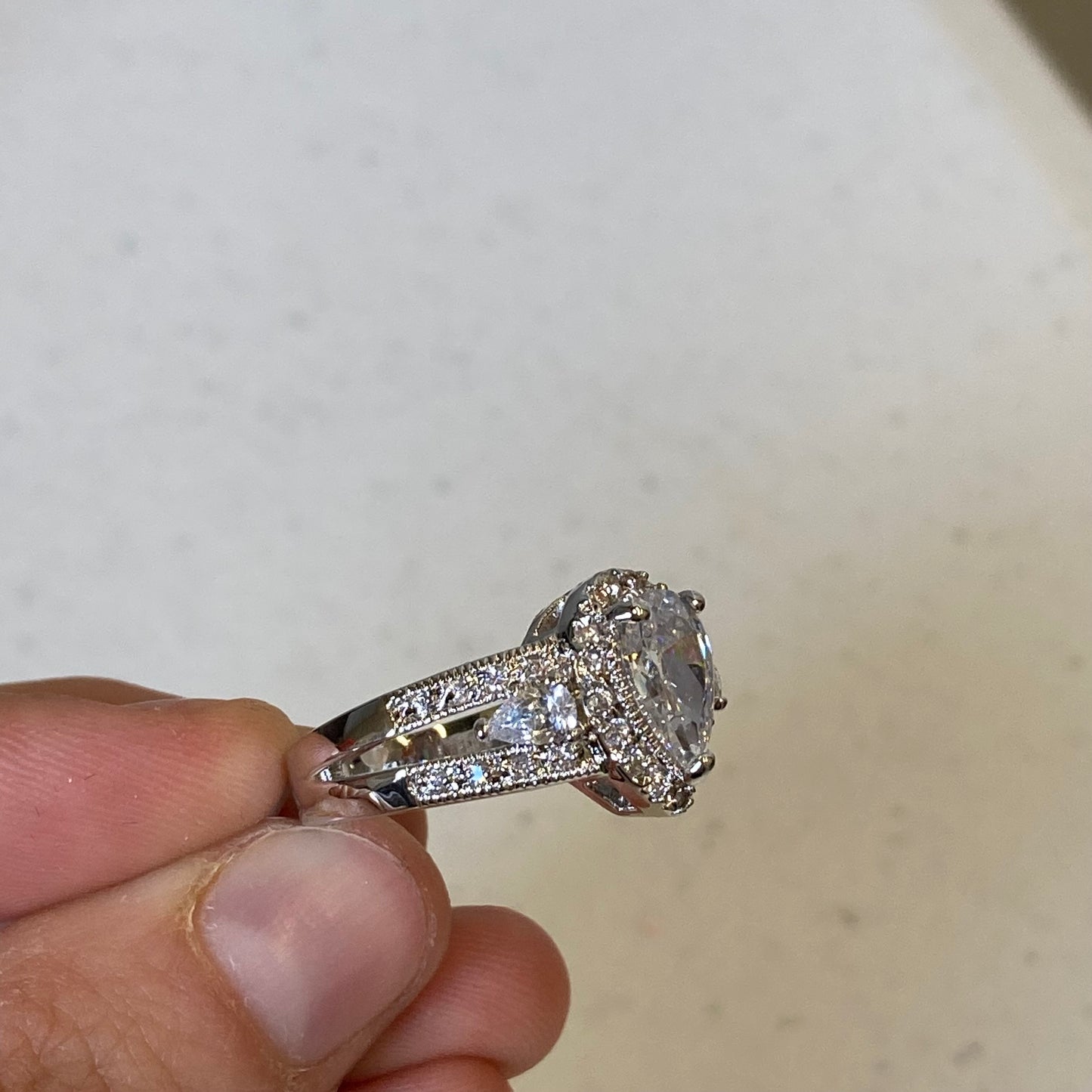 Ring Statement In Silver, Size:8