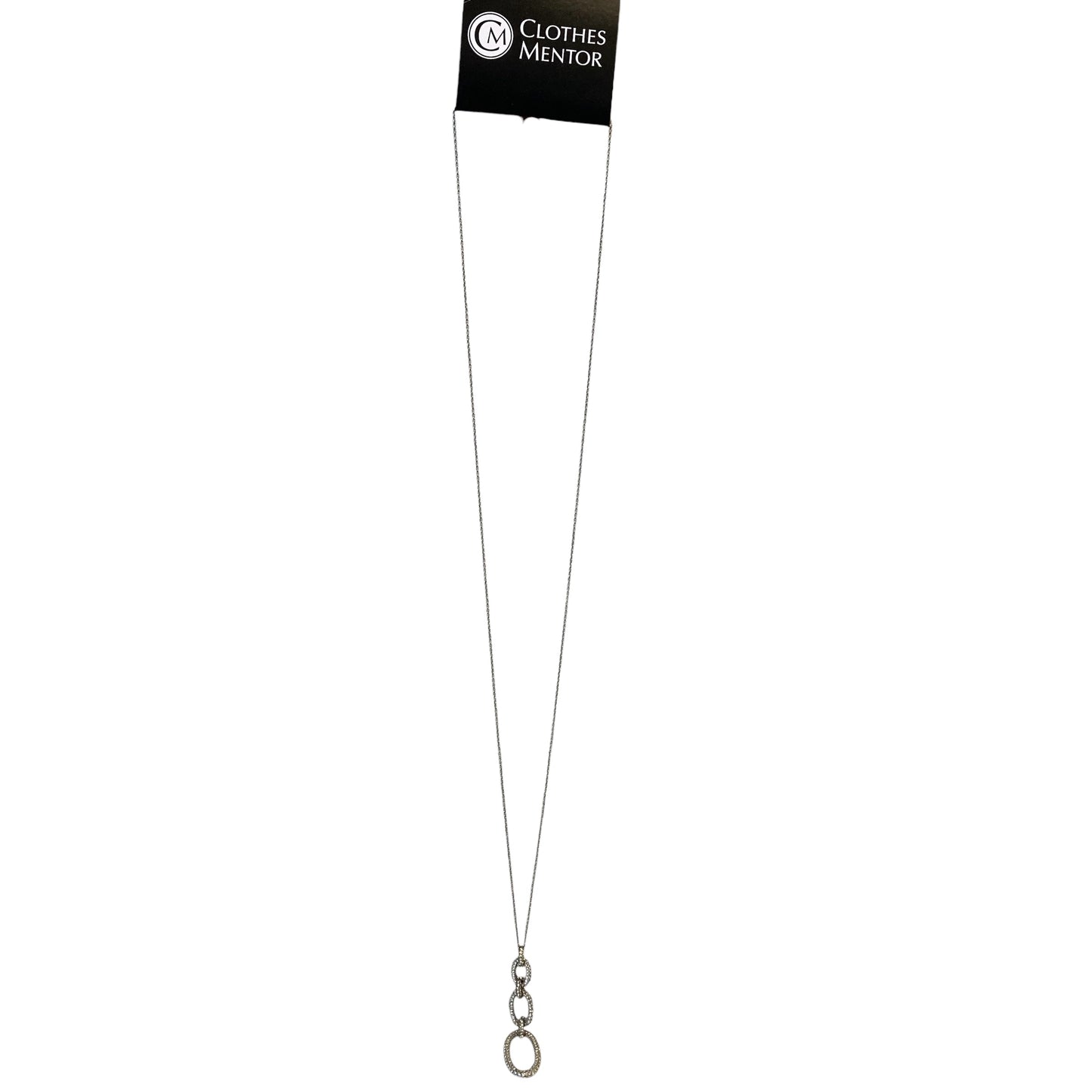 Necklace Lariat & Y-Drop By Loft In Silver