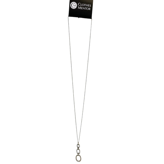 Necklace Lariat & Y-Drop By Loft In Silver