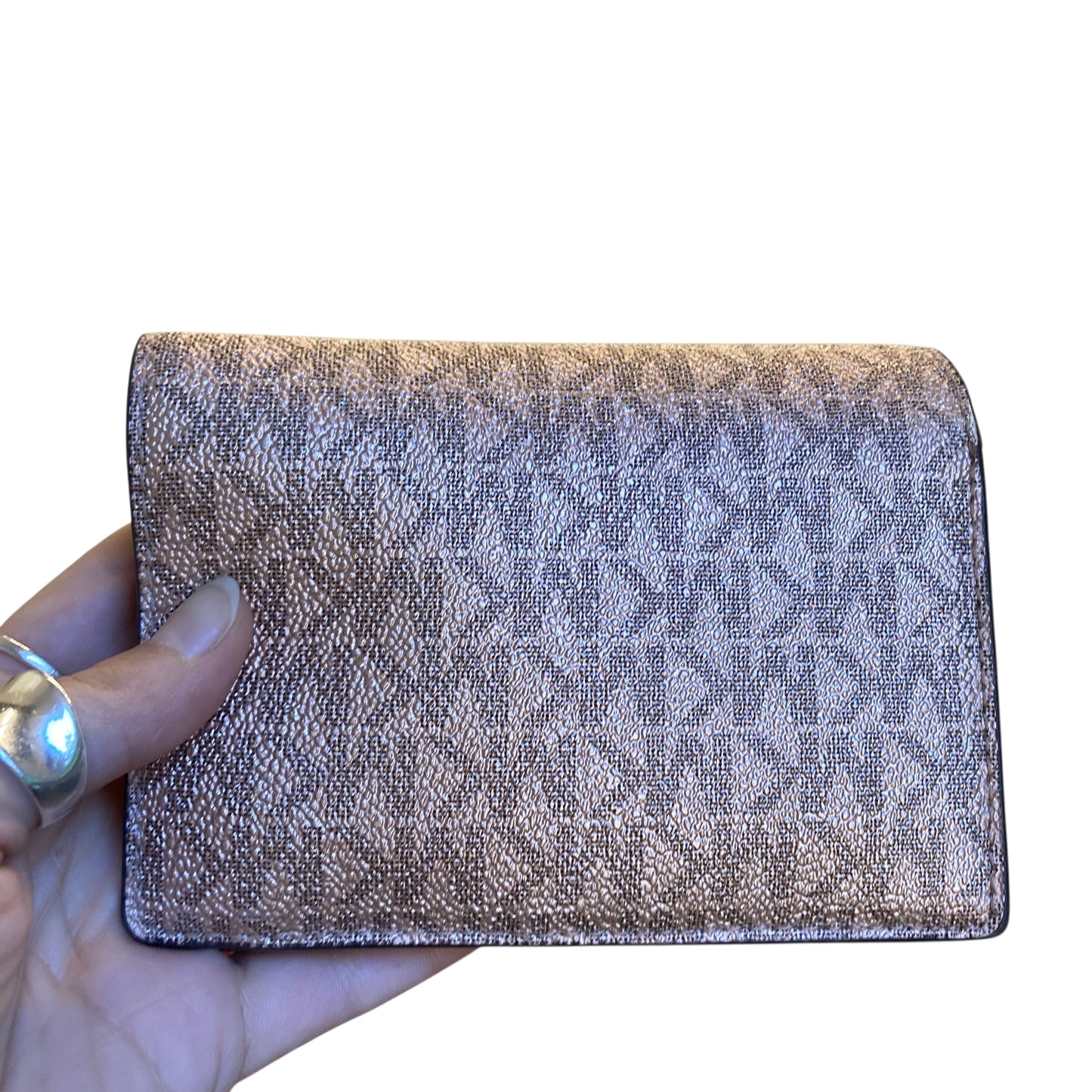 Wallet Designer By Michael Kors In Rose Gold, Size:Medium