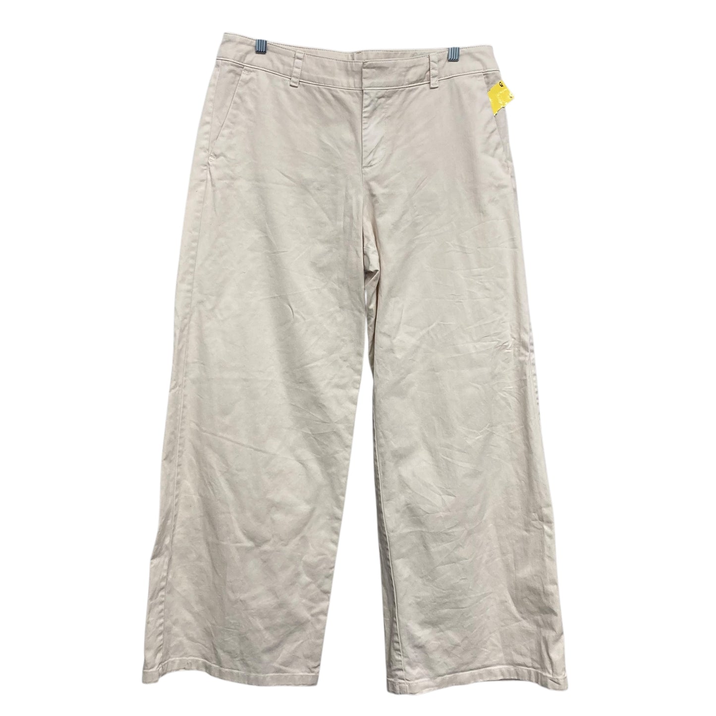 Jeans Wide Leg By Gap In Cream, Size:12