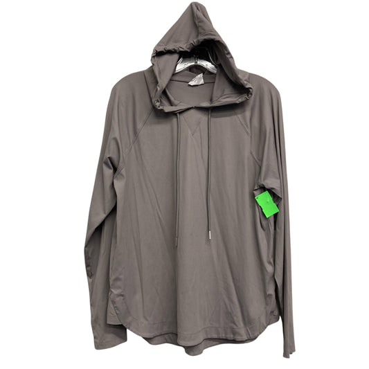 Athletic Top Ls Hoodie By Sage In Taupe, Size:Xl